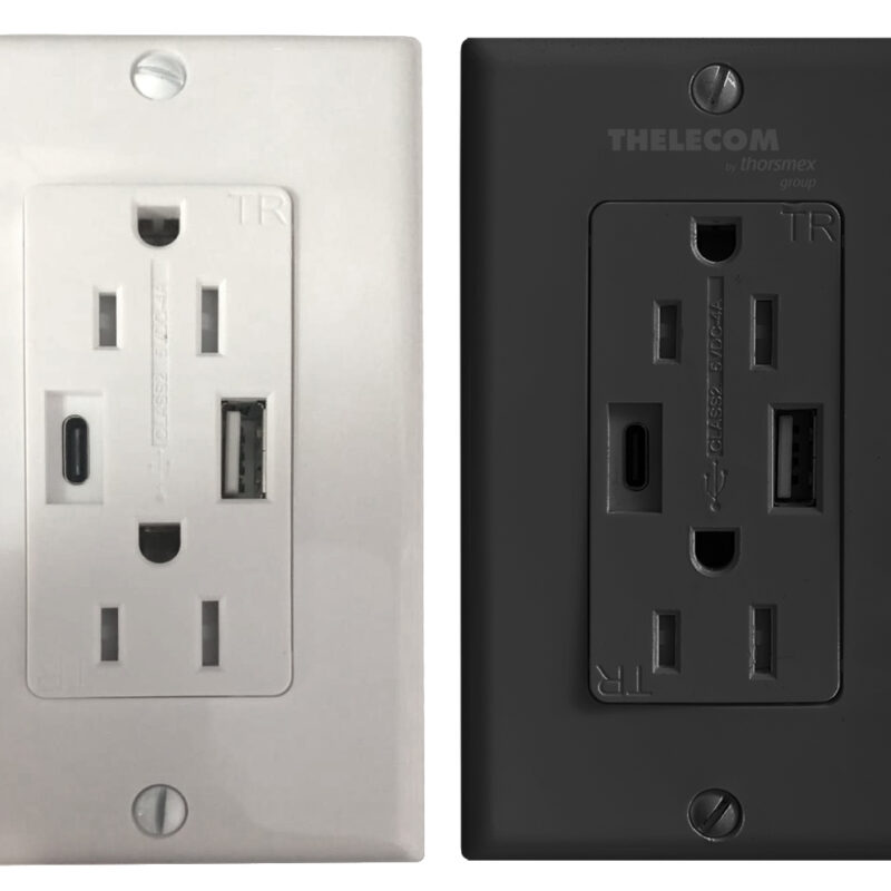 Contacto Eléctrico Dúplex USB A y Tipo C